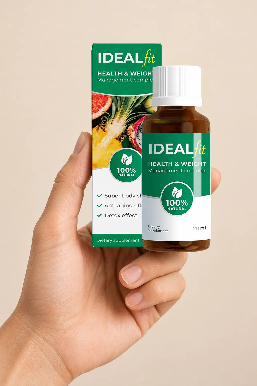 IdealFit — Verpackung in der Hand