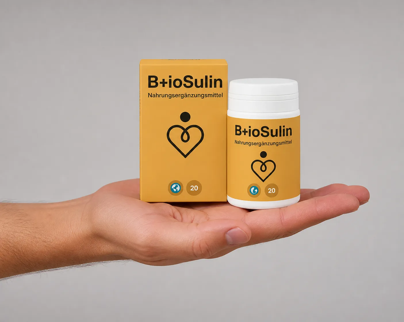 B+ioSulin — Verpackung in der Hand