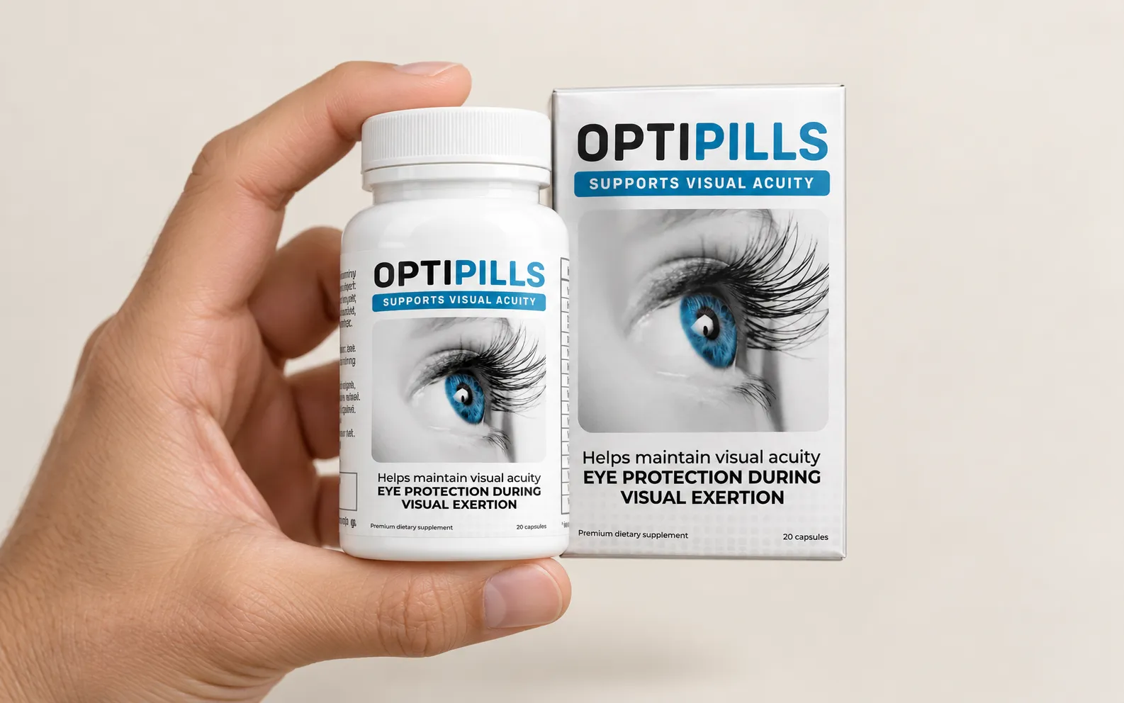 OptiPills — Verpackung in der Hand