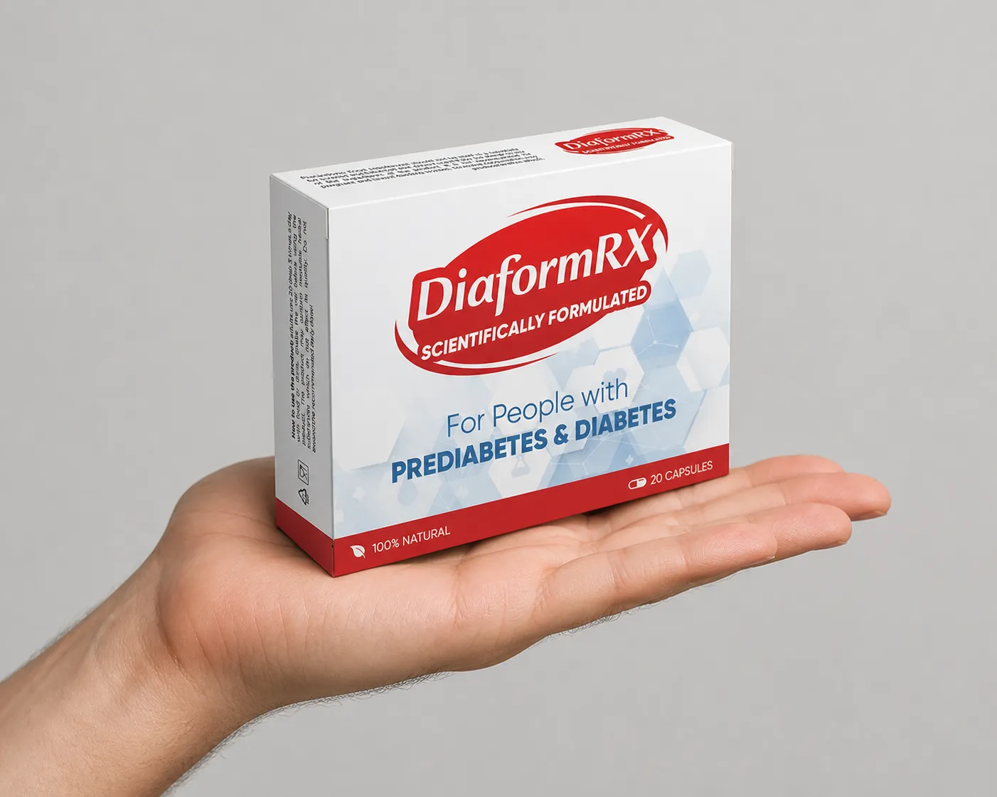 DiaformRX — Verpackung in der Hand