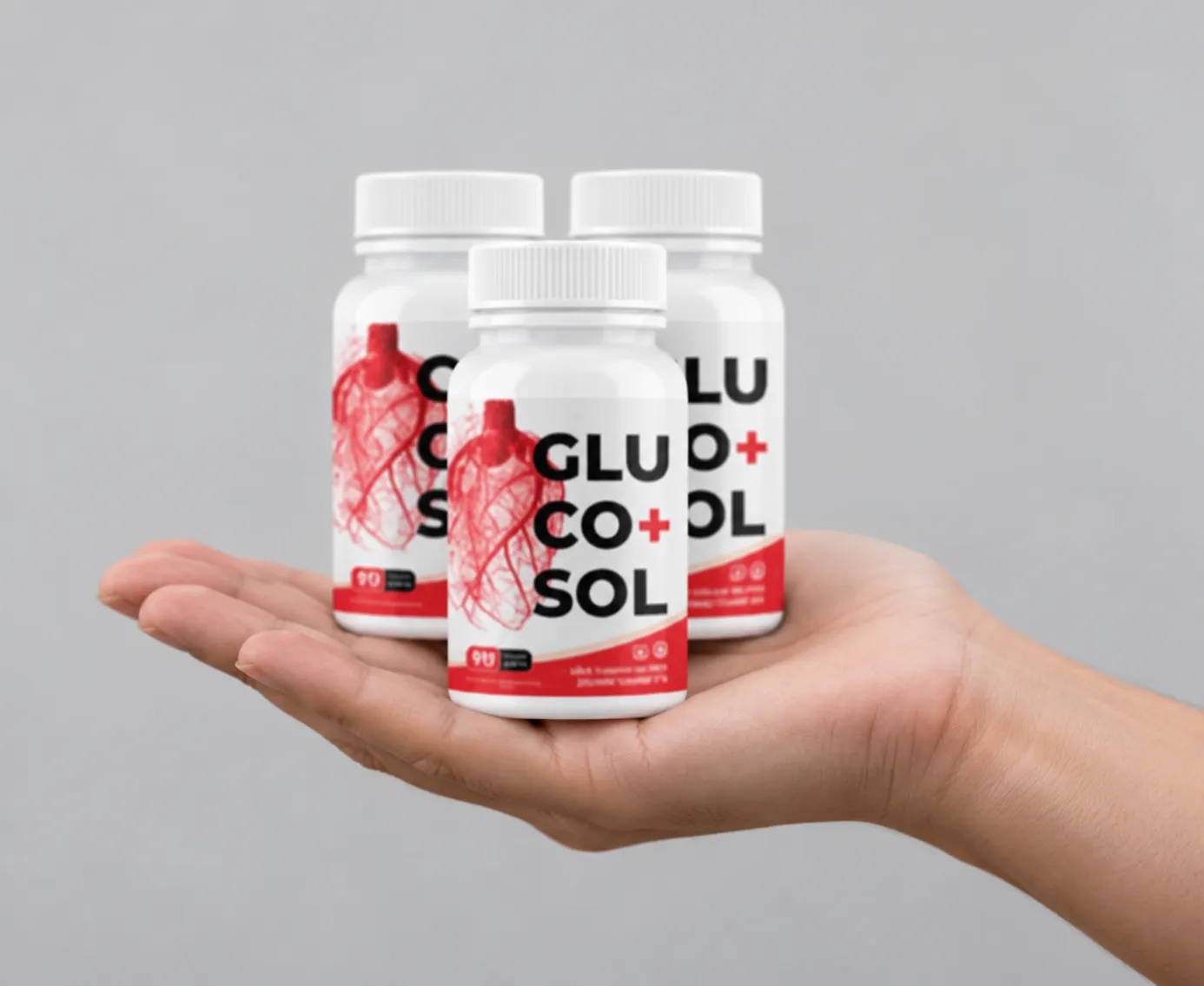 Glucosol — Verpackung in der Hand