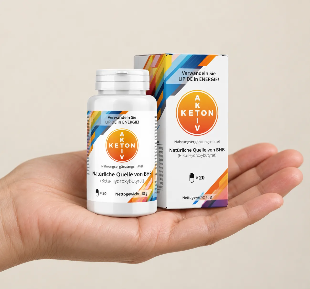 Keton Aktiv — Verpackung in der Hand