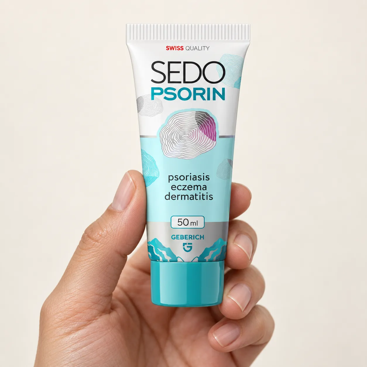 Sedopsorin — Verpackung in der Hand