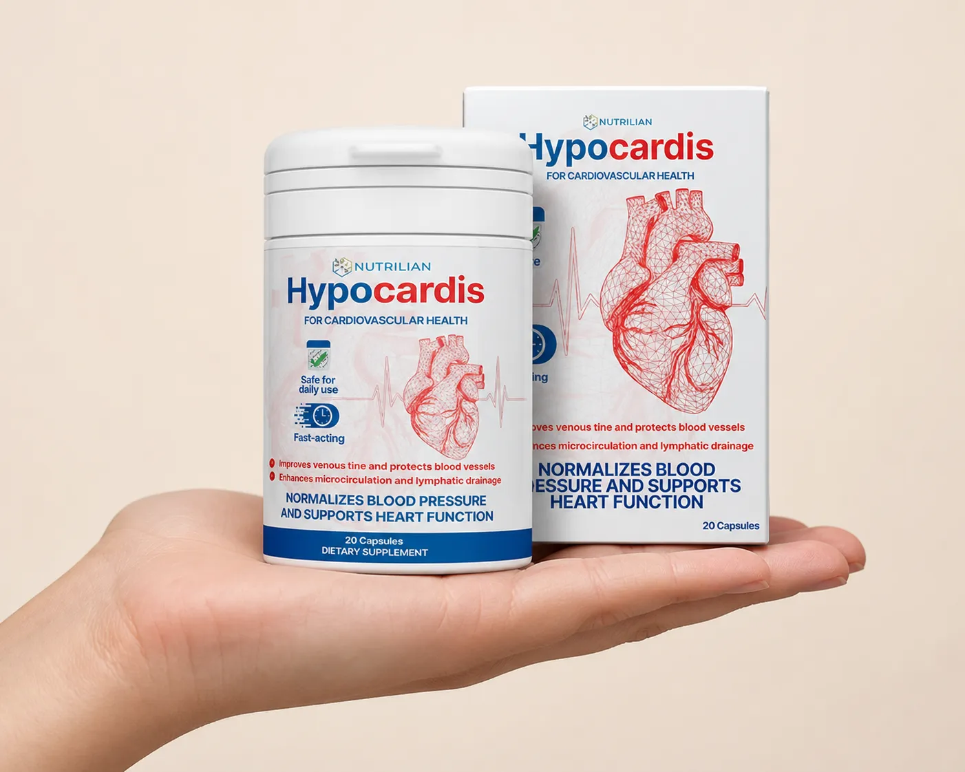 Hypocardis — Verpackung in der Hand
