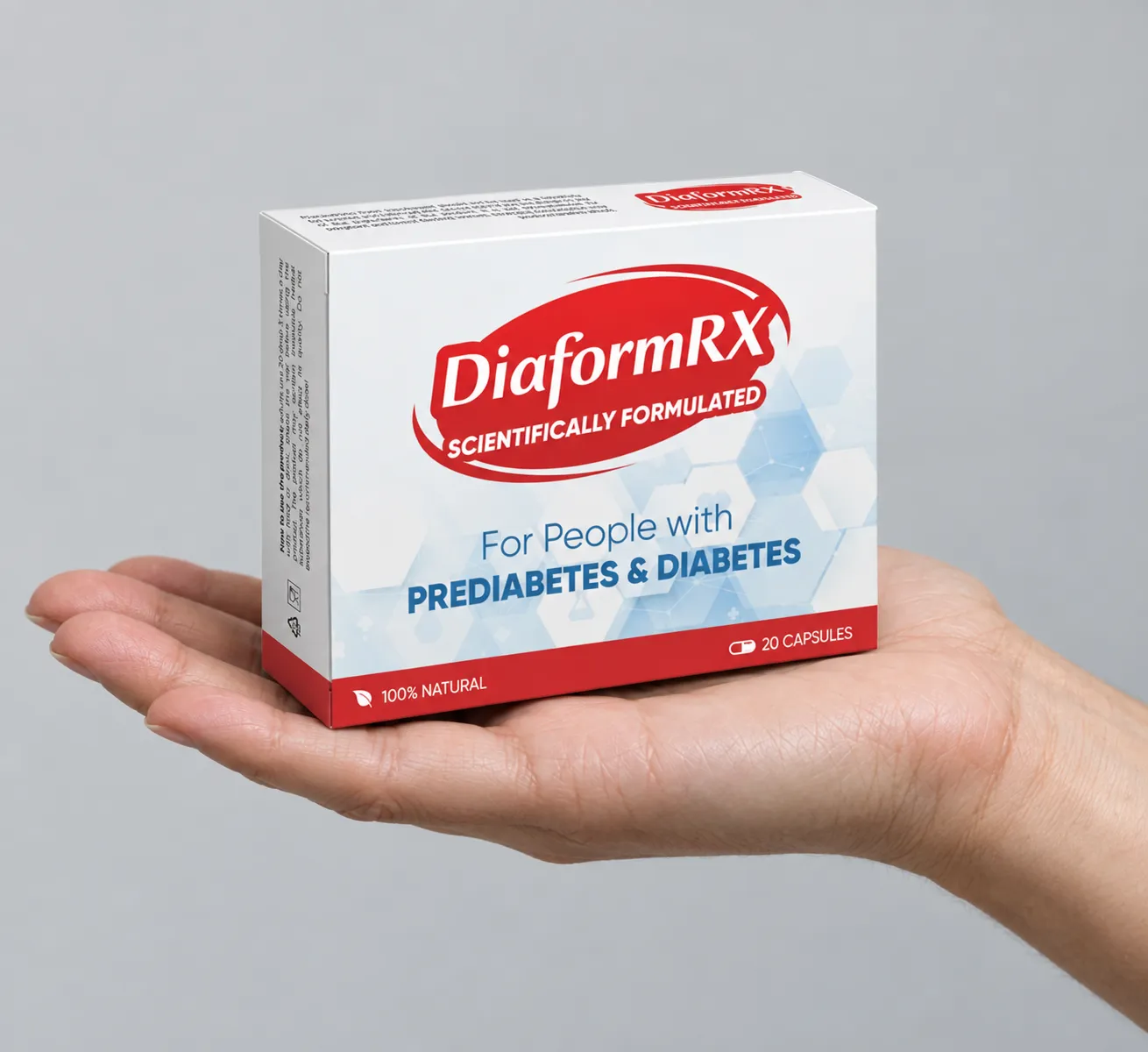 DiaformRX — Verpackung in der Hand