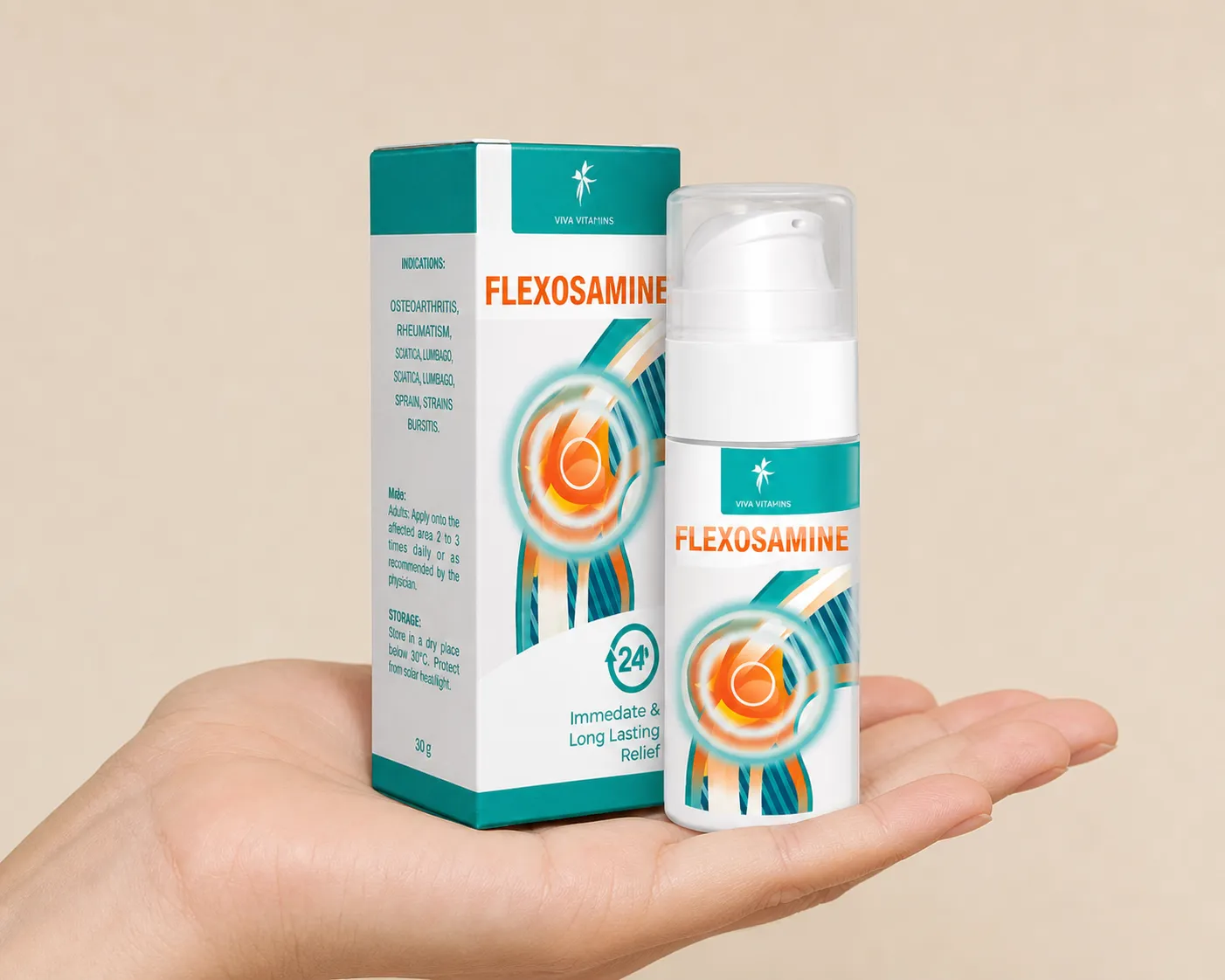 Flexosamine Gel Full price + — Verpackung in der Hand