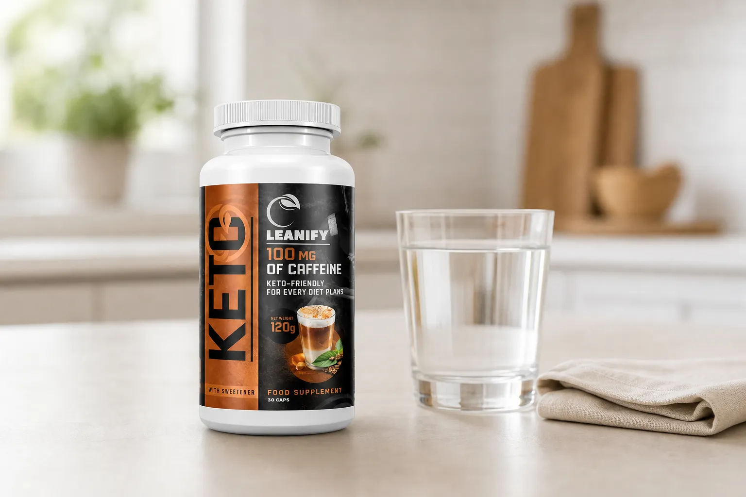 Leanify Keto — Verpackung im Alltag