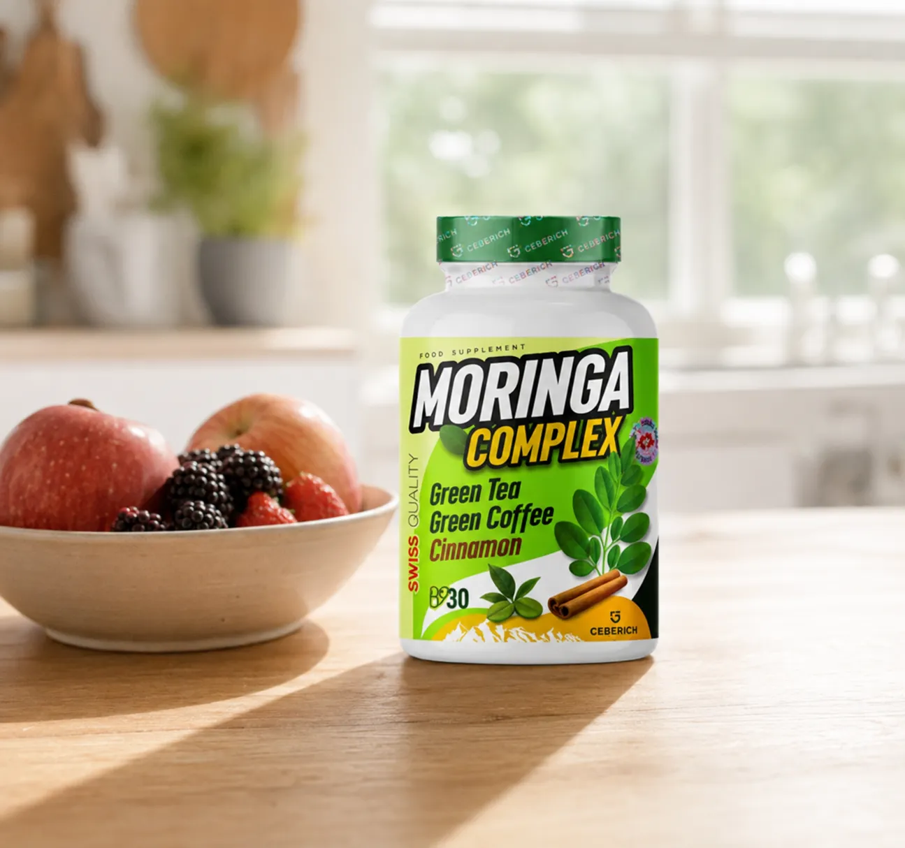 Moringa Complex — Verpackung im Alltag