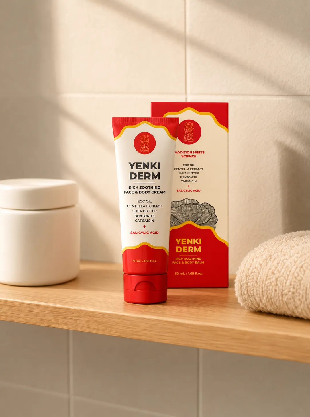 Yenki Derm — Verpackung im Alltag