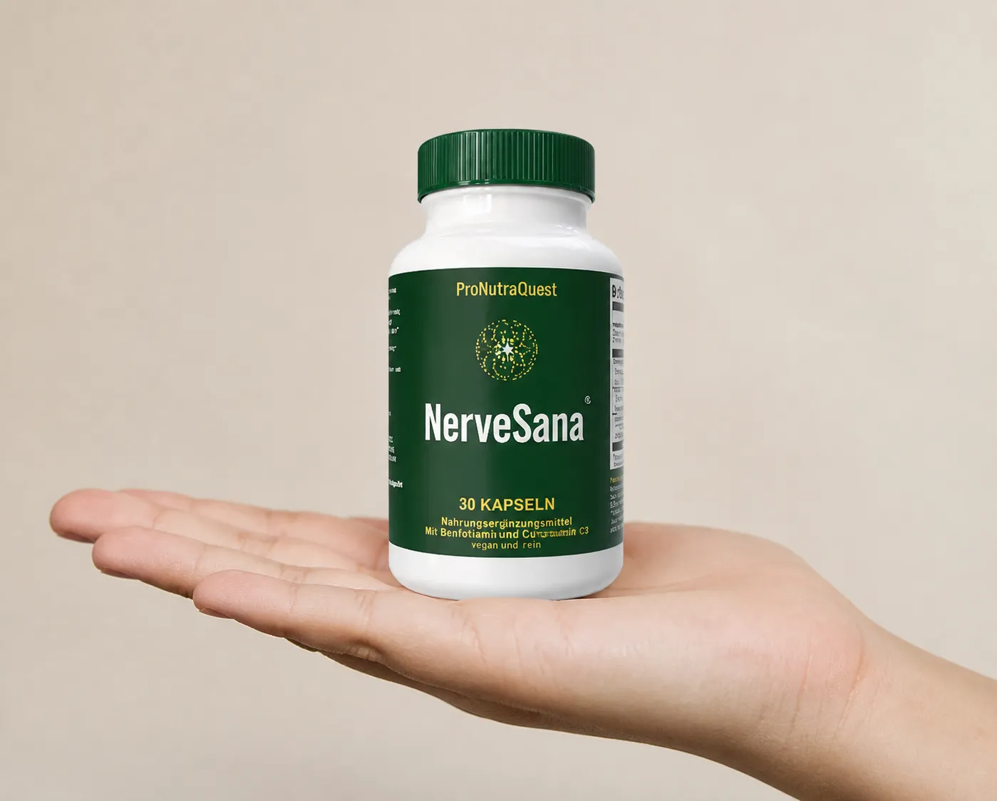 NerveSana — Verpackung in der Hand