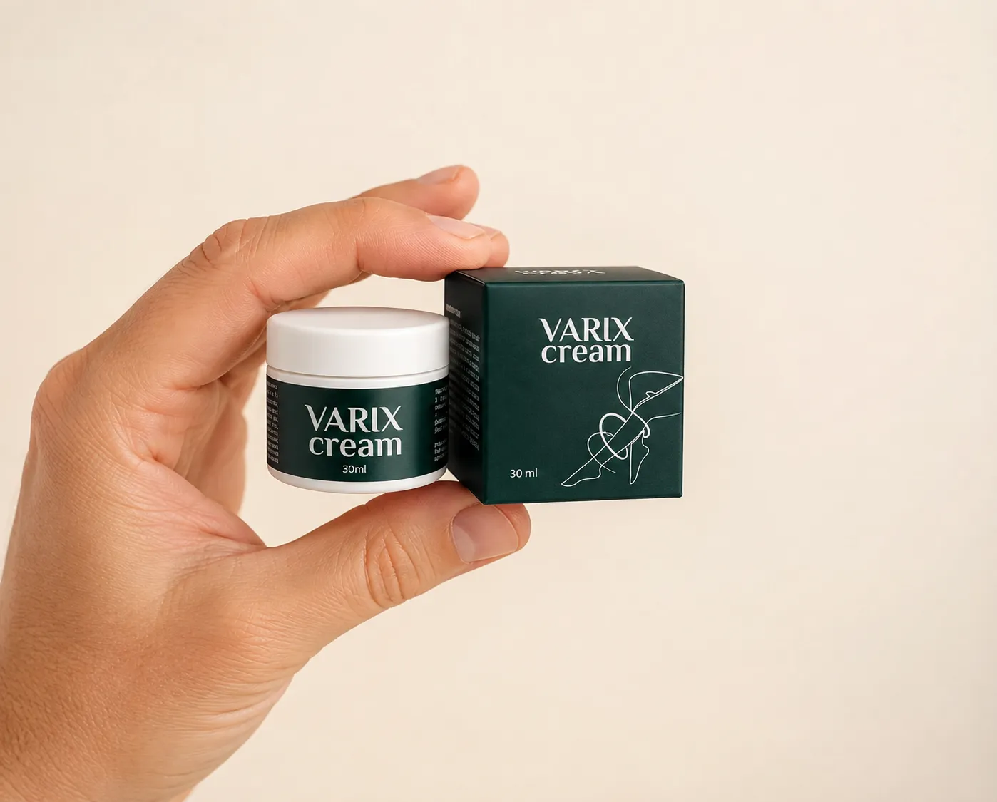 Varix cream lp — Verpackung in der Hand
