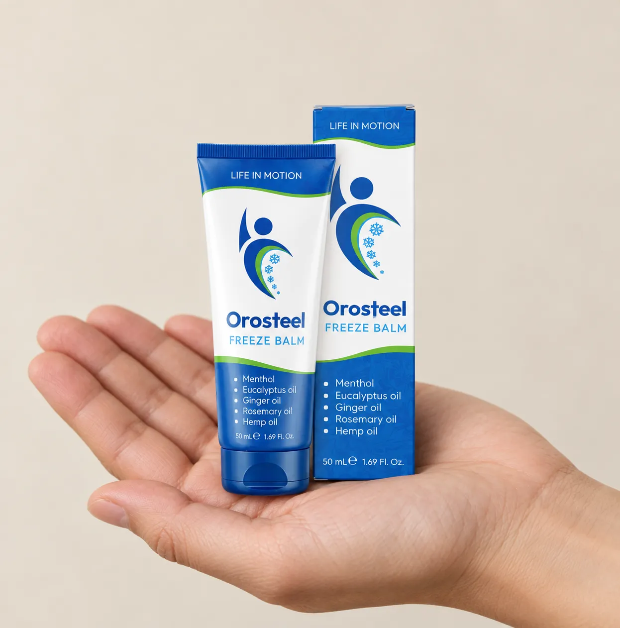 Orosteel — Verpackung in der Hand