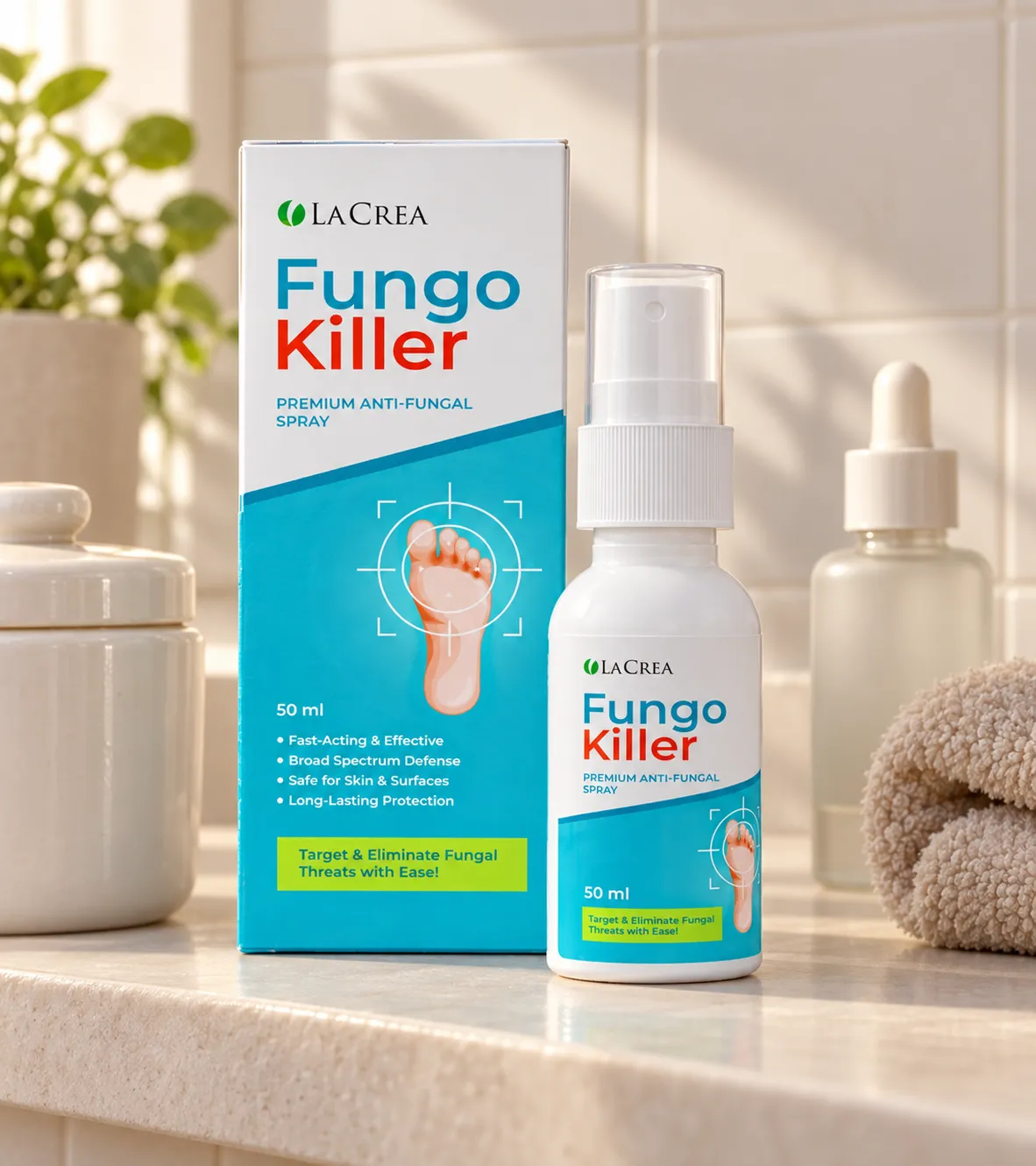 Fungokiller — Verpackung im Alltag
