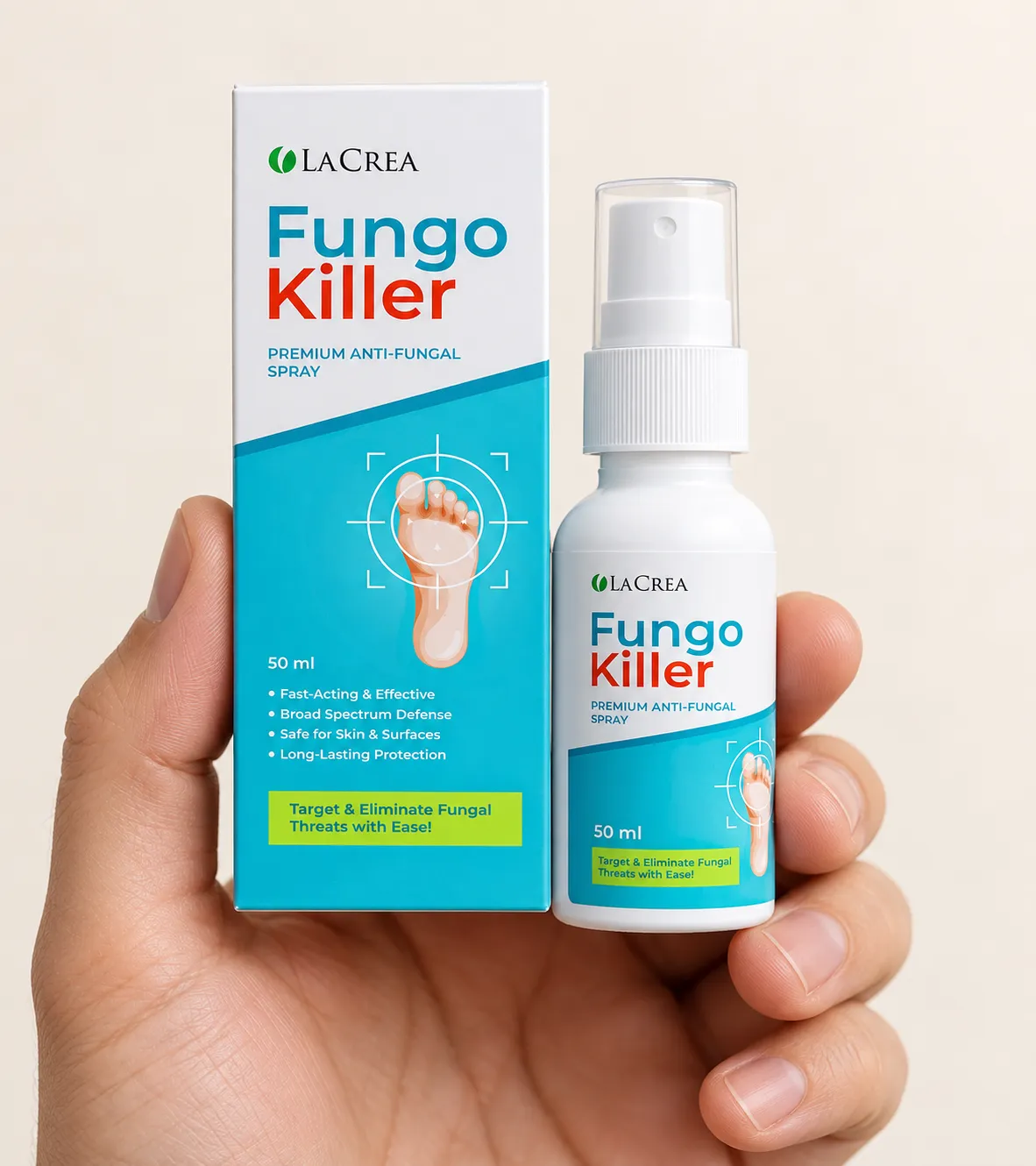 Fungokiller — Verpackung in der Hand