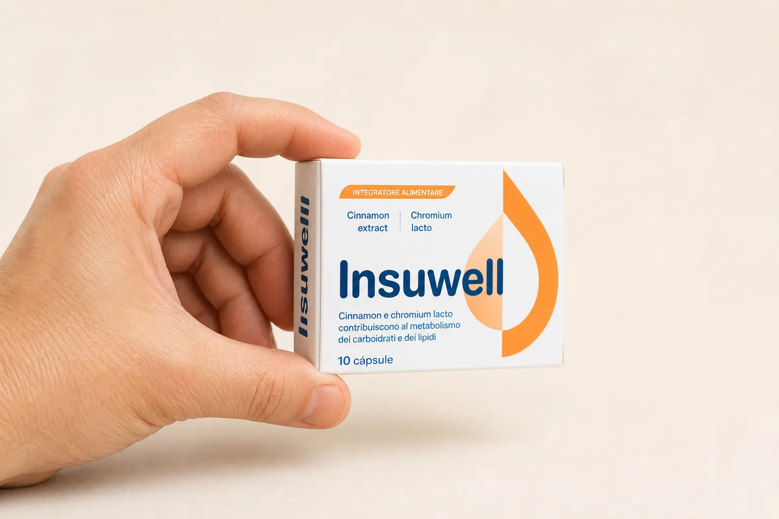 Insuwell — Verpackung in der Hand
