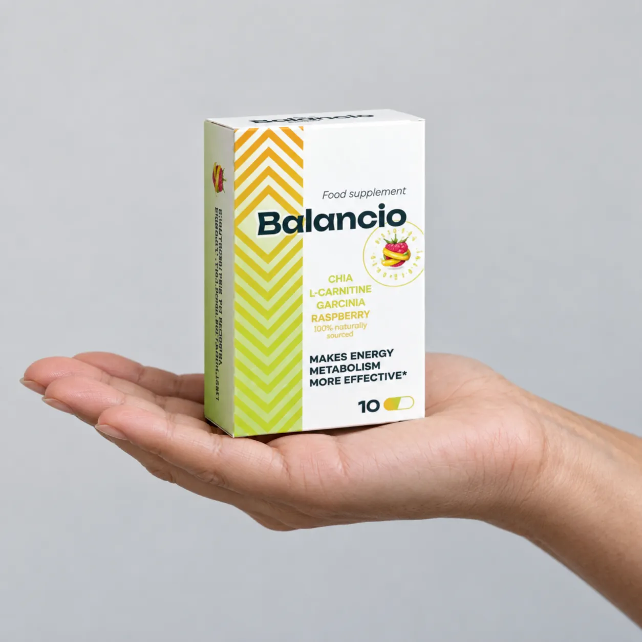 Balancio — Verpackung in der Hand