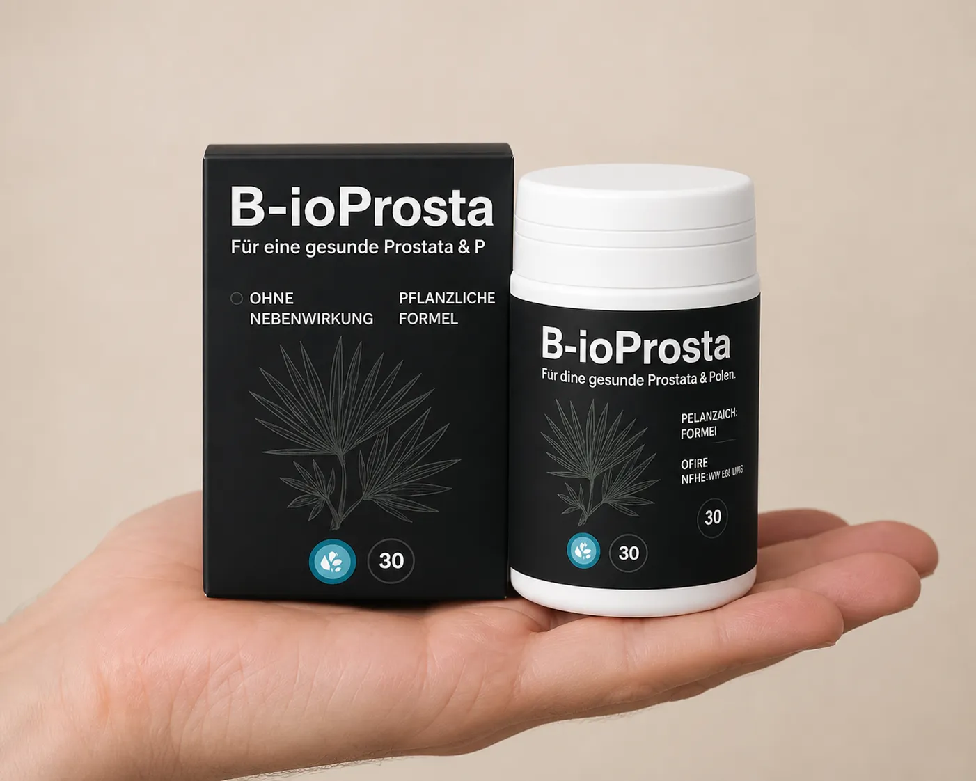 Bio-Prosta — Verpackung in der Hand